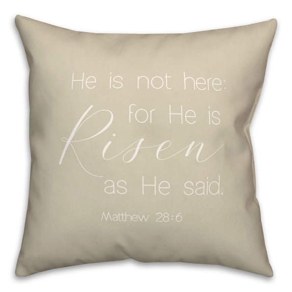 Creative Products Risen Bible Pillow 1 16 x 16 Spun Poly Pillow