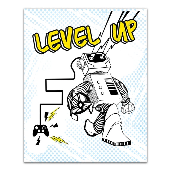 Creative Products Robot Gamer 16x20 Canvas Wall Art