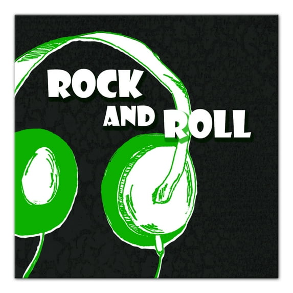 Creative Products Rock And Roll Headphones 20x20 Canvas Wall Art