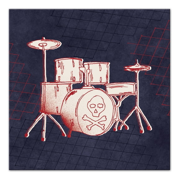 Creative Products Rocker Drums 16x16 Canvas Wall Art
