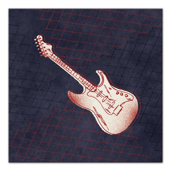 Creative Products Rocker Guitar 20x20 Canvas Wall Art
