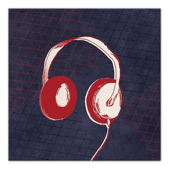 Creative Products Rocker Headphones 24x24 Canvas Wall Art
