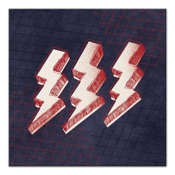 Creative Products Rocker Lightning 24x24 Canvas Wall Art
