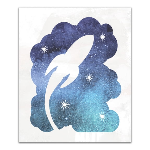 Creative Products Rocket Through Space 20x24 Canvas Wall Art
