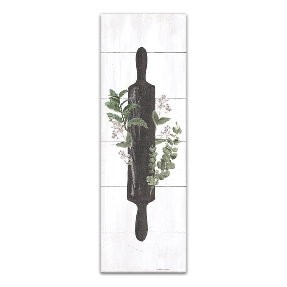 Creative Products Rolling Pin With Botanicals 20 x 60 Canvas Wall Art