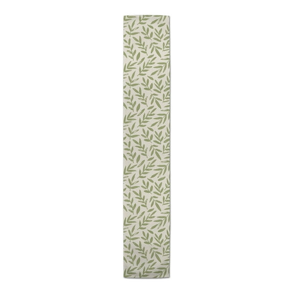 Creative Products Rough Leaf Pattern 2 16 x 90 Poly Twill Table Runner
