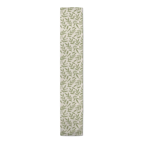 Creative Products Rough Leaf Pattern 2 16 x 90 Poly Twill Table Runner