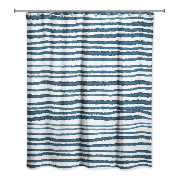 Creative Products Rough Watercolor Lines 4 71x74 Shower Curtain