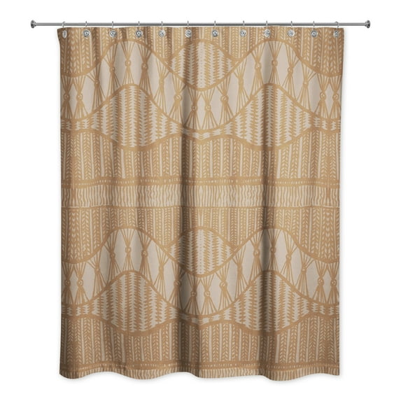 Creative Products Rust Lace Pattern 71x74 Shower Curtain