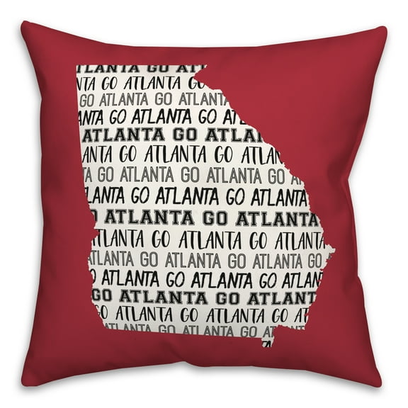 Creative Products Rust Red Georgia Go Team 16 x 16 Spun Poly Pillow