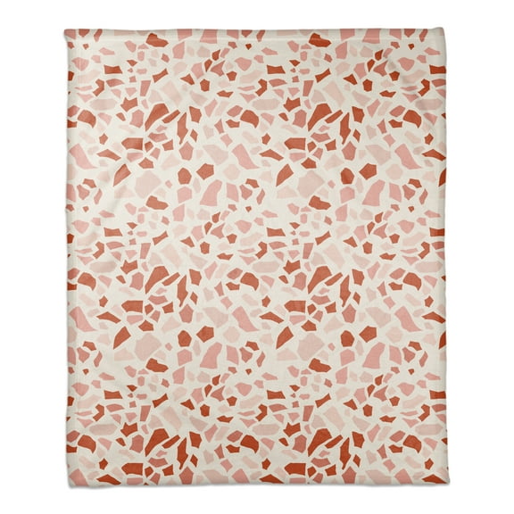 Creative Products Rust Terrazzo Pattern 50x60 Coral Fleece Blanket