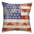 thumbnail image 1 of Creative Products Rustic American Flag Distressed Pattern 18x18 Spun Poly Pillow, 1 of 3