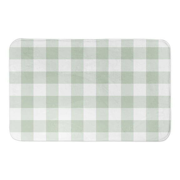 Creative Products Sage Buffalo Check  34x21 Bath Mat