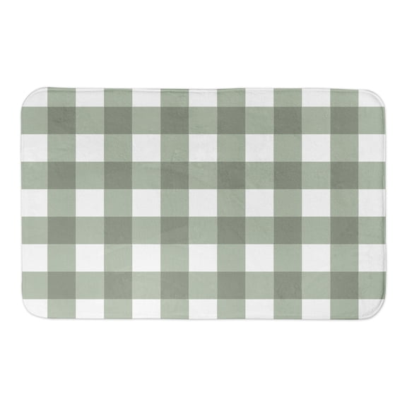 Creative Products Sage Buffalo Check 34x21 Bath Mat