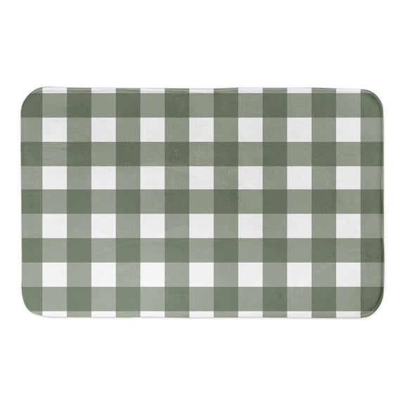 Creative Products Sage Buffalo Check 34x21 Bath Mat