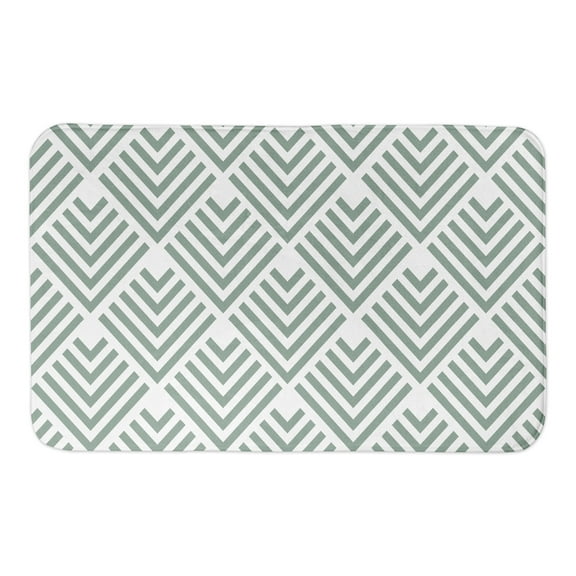 Creative Products Sage Diamond Pattern 34x21 Bath Mat