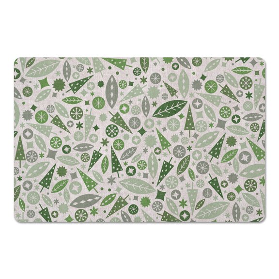 Creative Products Sage Midmod Christmas Pattern 27x18 Floor Mat