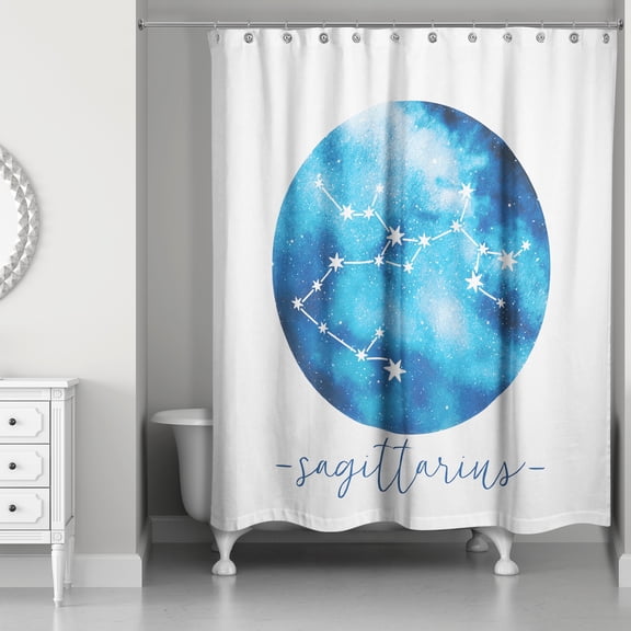 Creative Products Sagittarius Zodiac Sign Astrological Constellation 71x74 Shower Curtain