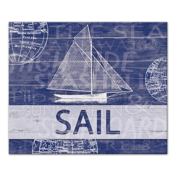 Creative Products Sail Boal 24 x 20 Canvas Wall Art