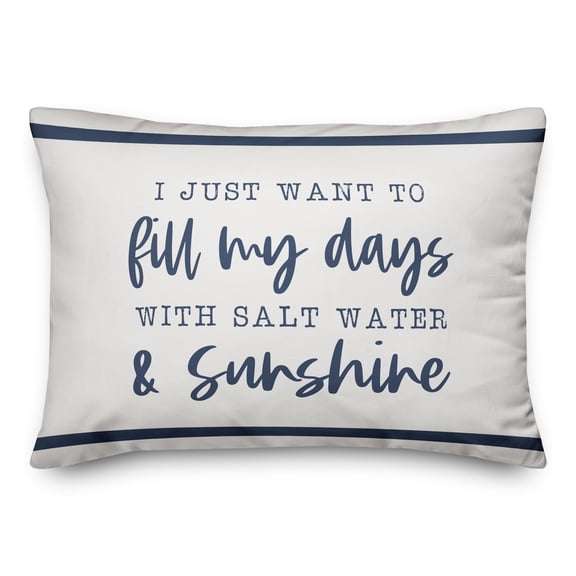 Creative Products Salt Water And Sunshine 14x20 Spun Poly Pillow