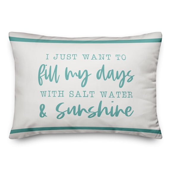 Creative Products Salt Water And Sunshine 14x20 Spun Poly Pillow