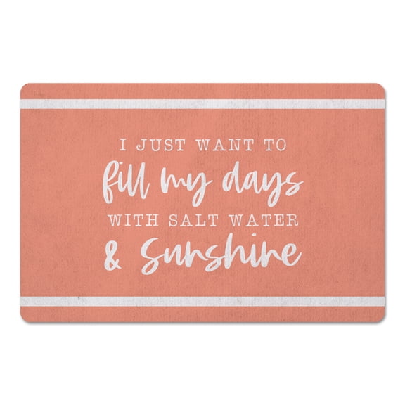 Creative Products Salt Water And Sunshine Pink 27x18 Floor Mat