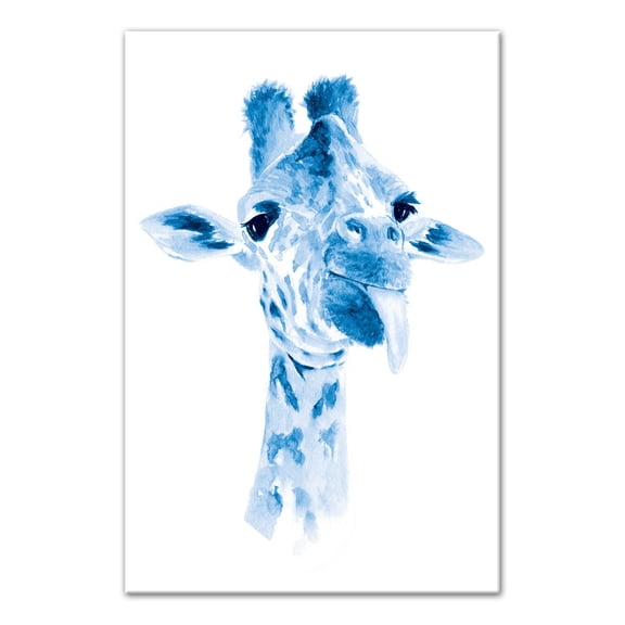 Creative Products Sassy Blue Giraffe 12 x 18 Canvas Wall Art