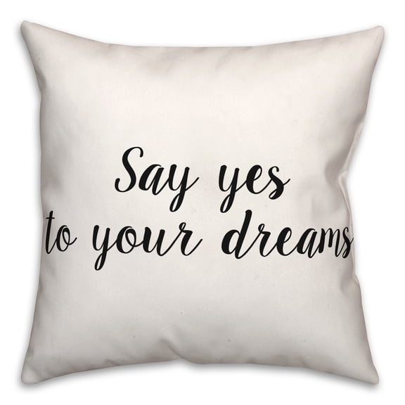Creative Products Say Yes 18x18 Spun Poly Pillow