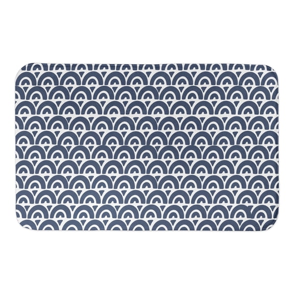 Creative Products Scallop Navy 34x21 Bath Mat