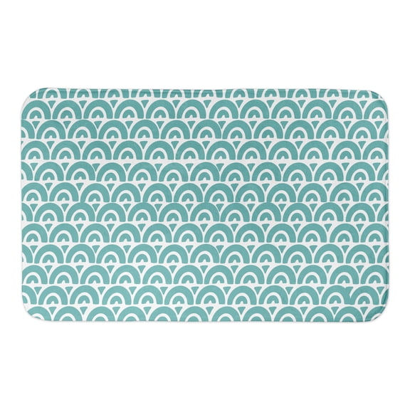 Creative Products Scallop Teal 34x21 Bath Mat