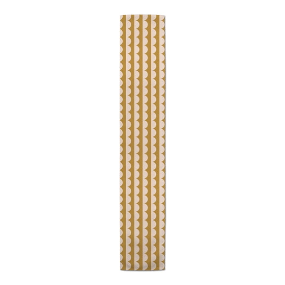Creative Products Scalloped Circle 16x90 Poly Twill Table Runner