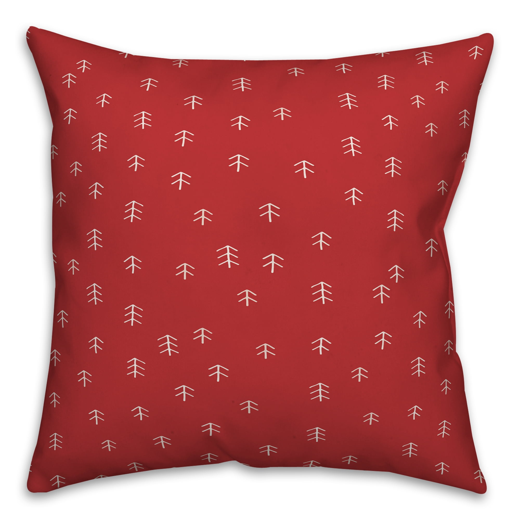 Creative Products Scandinavian Trees in Red 16x16 Spun Poly Pillow ...