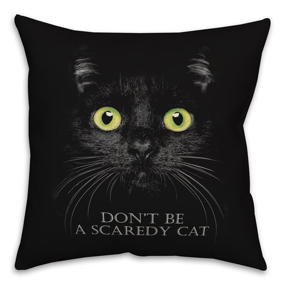 Creative Products Scaredy Cat 18x18 Spun Poly Pillow