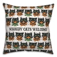 thumbnail image 1 of Creative Products Scaredy Cats Pattern 18x18 Spun Poly Pillow, 1 of 2