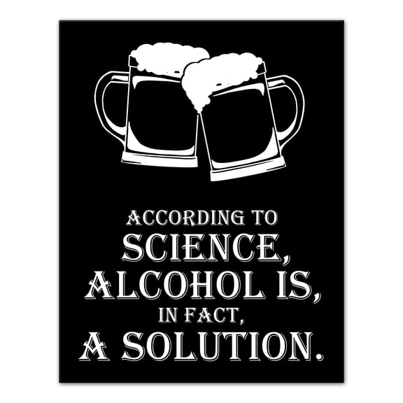 Creative Products Science & Alcohol 11x14 Canvas Wall Art