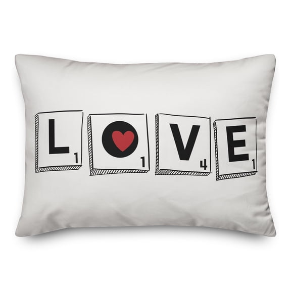Creative Products Scrabble Love 14x20 Spun Poly Pillow