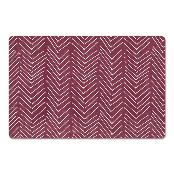 Creative Products Scribbled Chevron Berry 27x18 Floor Mat