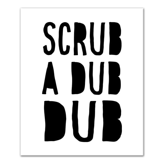 Creative Products Scrub A Dub Dub 20x24 Canvas Wall Art