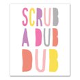 thumbnail image 1 of Creative Products Scrub A Dub Dub Pink 20x24 Canvas Wall Art, 1 of 5