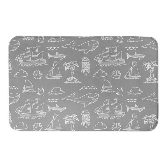 Creative Products Sea Gray 34x21 Bath Mat