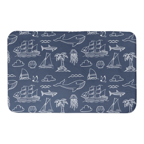 Creative Products Sea Navy 34x21 Bath Mat