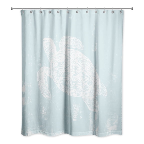 Creative Products Sea Turtle Stamp 2 71x74 Shower Curtain