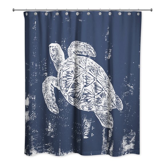 Creative Products Sea Turtle Stamp 3 71x74 Shower Curtain