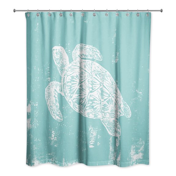 Creative Products Sea Turtle Stamp 5 71x74 Shower Curtain