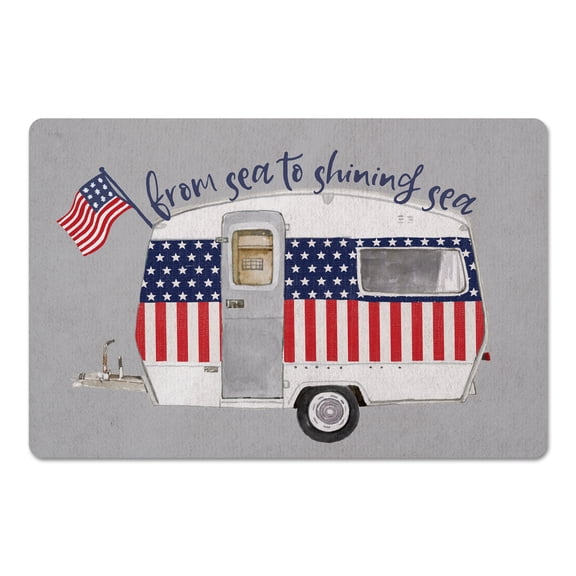 Creative Products Sea to Shining Sea American Camper 27x18 Floor Mat