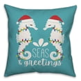thumbnail image 1 of Creative Products Seas and Greetings Seahorses 16x16 Spun Poly Pillow, 1 of 2