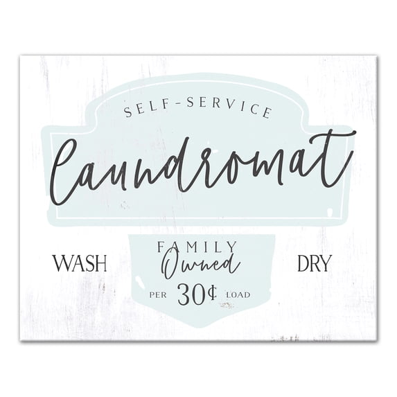 Creative Products Self-Service Laundromat 16x20 Canvas Wall Art