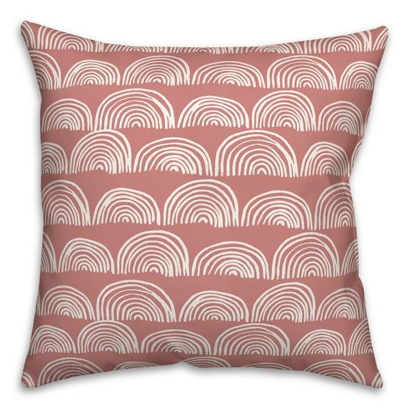 Creative Products Semi Circles Pink 16 x 16 Indoor / Outdoor Pillow