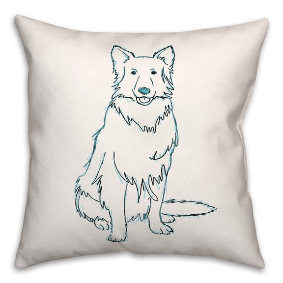 Creative Products Shaggy Dog Blue 16 x 16 Spun Poly Pillow