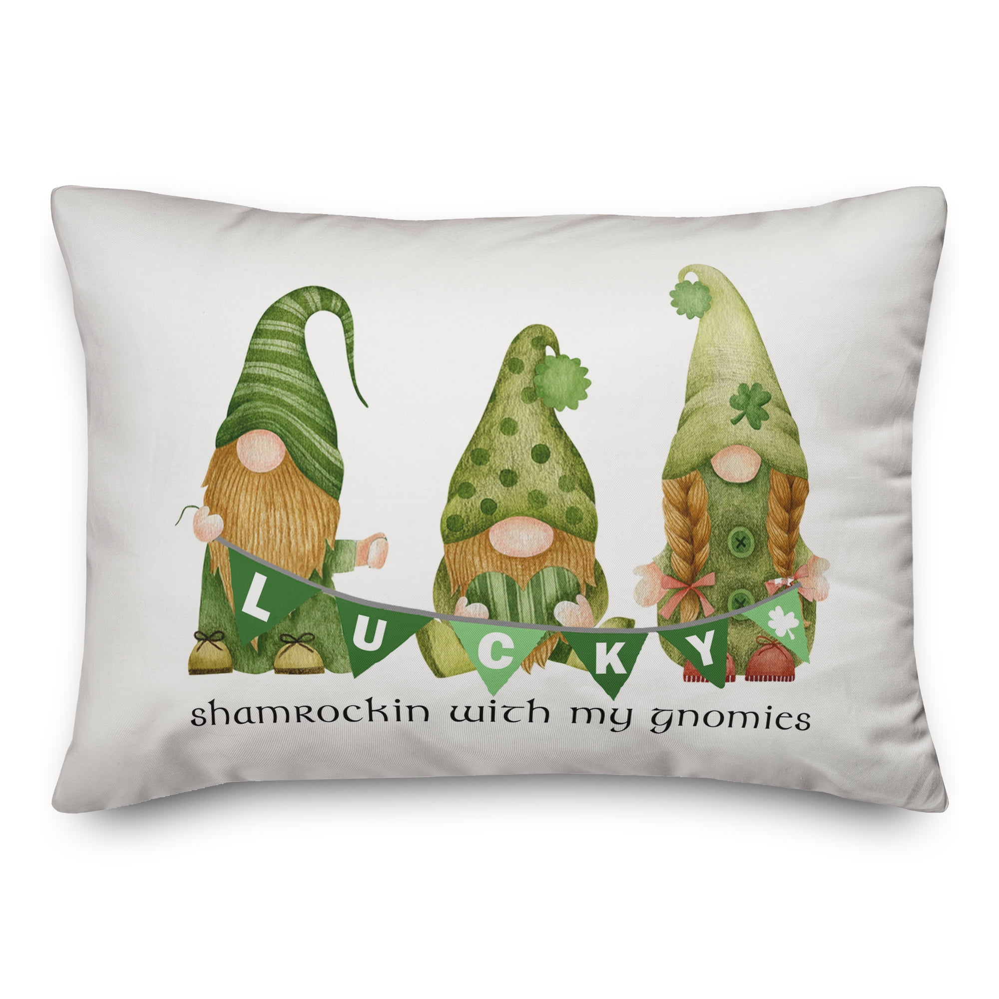 Creative Products Shamrockin Gnomies 20 x 14 Indoor / Outdoor Pillow